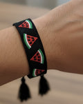 Handmade Embroidered Bracelet for Adults - black variant