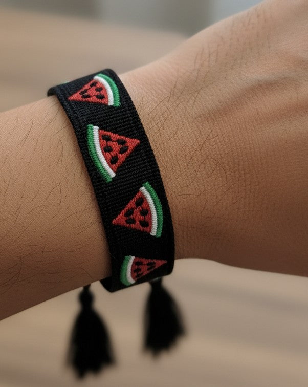 Handmade Embroidered Bracelet for Adults - black variant