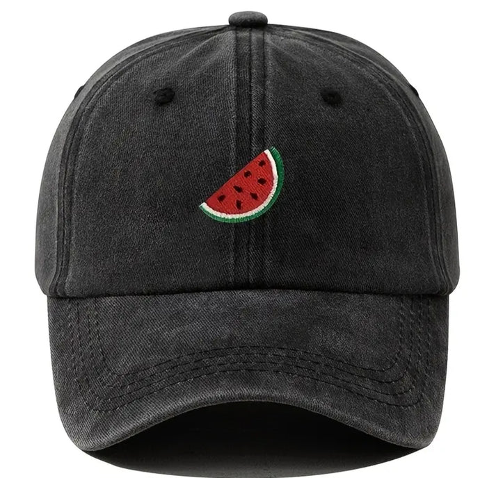 Watermelon Baseball Cap - black variant, front view