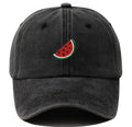 Watermelon Baseball Cap - black variant, front view
