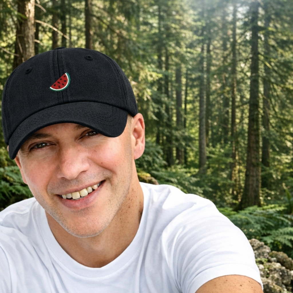 Watermelon Baseball Cap - adjustable back strap detail