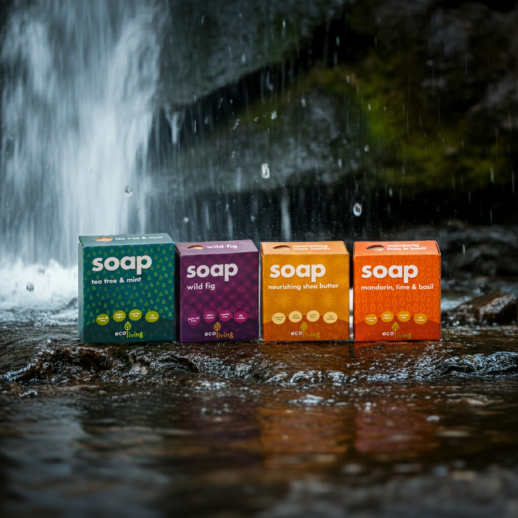 Handmade Soap Collection - all four vegan soap bars