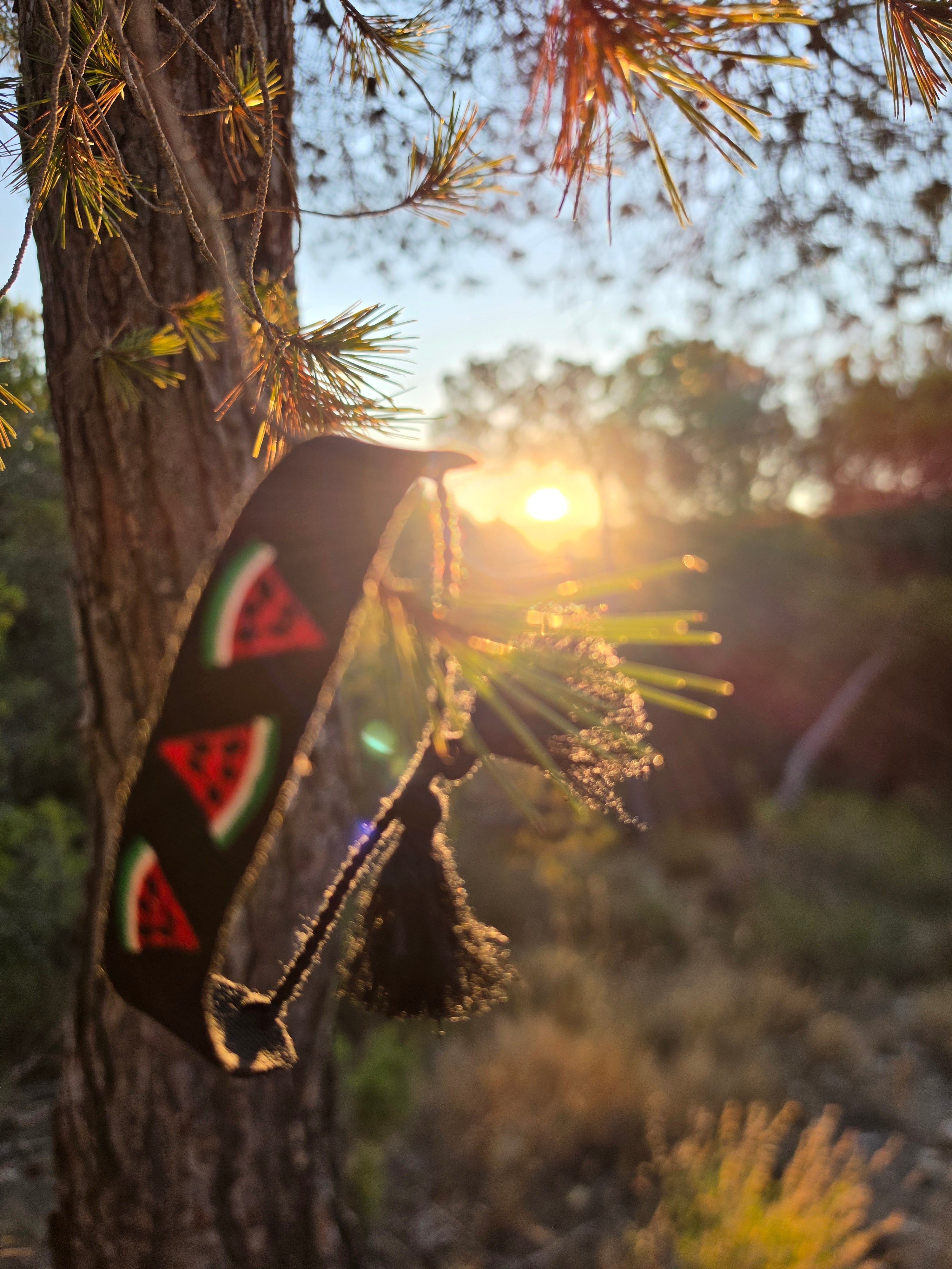 Watermelon Embroidered Bracelet - Handmade Adjustable Wristband